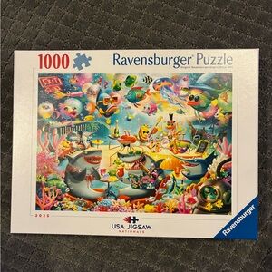 Ravensburger Puzzle Box with Blue and White Accents